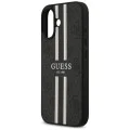 Калъф за iPhone 17 – с MagSafe – Guess (GUHMP17SP4RPSK) Hardcase 4G Printed Stripes – Черен