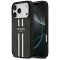 Калъф за iPhone 17 Pro – с MagSafe – Guess (GUHMP17LP4RPSK) Hardcase 4G Printed Stripes – Черен