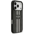 Калъф за iPhone 17 Pro – с MagSafe – Guess (GUHMP17LP4RPSK) Hardcase 4G Printed Stripes – Черен