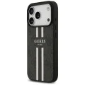 Калъф за iPhone 17 Pro Max – с MagSafe – Guess (GUHMP17XP4RPSK) Hardcase 4G Printed Stripes – Черен