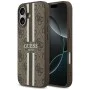 Калъф за iPhone 17 - Guess - Hardcase 4G Printed Stripes MagSafe (GUHMP17SP4RPSW) - Кафяв