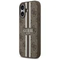 Калъф за iPhone 17 - Guess - Hardcase 4G Printed Stripes MagSafe (GUHMP17SP4RPSW) - Кафяв