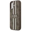 Калъф за iPhone 17 - Guess - Hardcase 4G Printed Stripes MagSafe (GUHMP17SP4RPSW) - Кафяв