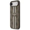 Калъф за iPhone 17 Air - Guess - Hardcase 4G Printed Stripes MagSafe (GUHMP17MP4RPSW) - Кафяв