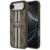 Калъф за iPhone 17 Air - Guess - Hardcase 4G Printed Stripes MagSafe (GUHMP17MP4RPSW) - Кафяв