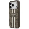 Калъф за iPhone 17 Pro - Guess - Hardcase 4G Printed Stripes MagSafe (GUHMP17LP4RPSW) - Кафяв