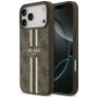 Калъф за iPhone 17 Pro Max – с MagSafe – Guess (GUHMP17XP4RPSW) Hardcase 4G Printed Stripes – Кафяв