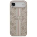 Калъф за iPhone 17 Air - Guess - Hardcase 4G Printed Stripes MagSafe (GUHMP17MP4RPSP) - Розов