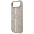 Калъф за iPhone 17 Air - Guess - Hardcase 4G Printed Stripes MagSafe (GUHMP17MP4RPSP) - Розов