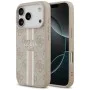 Калъф за iPhone 17 Pro – с MagSafe – Guess (GUHMP17LP4RPSP) Hardcase 4G Printed Stripes – Розов
