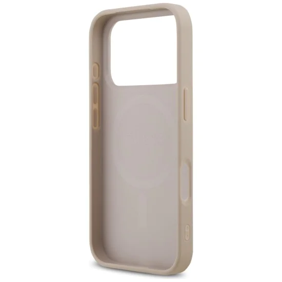 Калъф за iPhone 17 Pro – с MagSafe – Guess (GUHMP17LP4RPSP) Hardcase 4G Printed Stripes – Розов