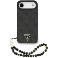 Калъф за iPhone 17 Air – с MagSafe – Guess (GUHMP17MP4TSDPPSK) Hardcase 4G Triangle Logo с връзка – Черен