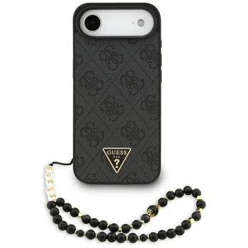 Калъф за iPhone 17 Air – с MagSafe – Guess (GUHMP17MP4TSDPPSK) Hardcase 4G Triangle Logo с връзка – Черен