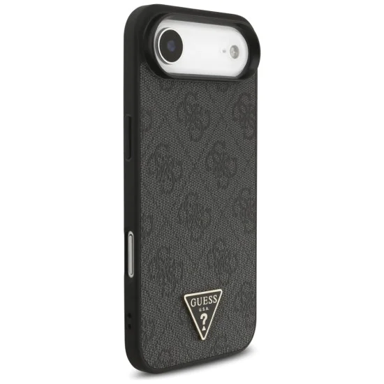 Калъф за iPhone 17 Air – с MagSafe – Guess (GUHMP17MP4TSDPPSK) Hardcase 4G Triangle Logo с връзка – Черен