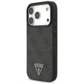 Калъф за iPhone 17 Pro - Guess - Hardcase 4G Triangle Logo MagSafe with Cord Strap (GUHMP17LP4TSDPPSK) - Черен