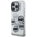 Калъф за iPhone 16 Pro Max - Karl Lagerfeld - IML Luxury Multi Head Pattern (KLHCP16XHMCHKCT) - Прозрачен