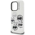 Калъф за iPhone 16 Pro Max - Karl Lagerfeld - IML Luxury Multi Head Pattern (KLHCP16XHMCHKCT) - Прозрачен