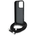 Калъф за iPhone 16 Pro - Karl Lagerfeld - Saffiano MagSafe Crossbody (KLHCP16LPGGRMPCK) - Черен