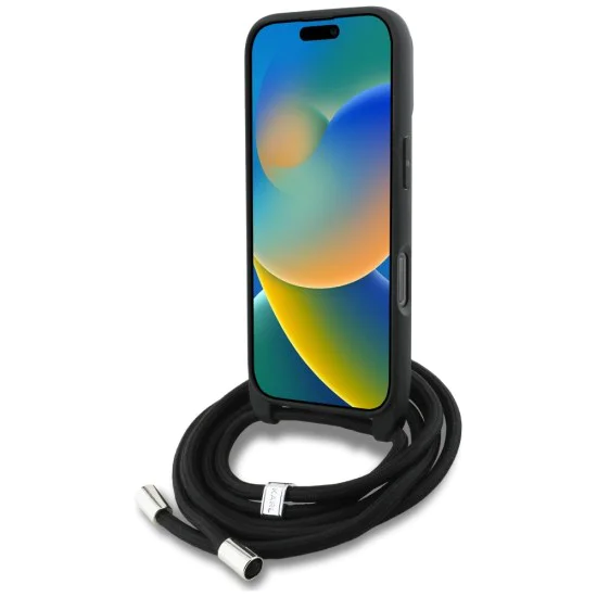 Калъф за iPhone 16 Pro Max - Karl Lagerfeld - Saffiano MagSafe Crossbody (KLHCP16XPGGRMPCG) - Сив