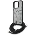 Калъф за iPhone 16 Pro Max - Karl Lagerfeld - Saffiano MagSafe Crossbody (KLHCP16XPGGRMPCG) - Сив