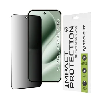 Протектор за Google Pixel 10 Pro XL - Techsuit - 111D Privacy Full Glue - Черен