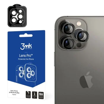 Протектор - Камера за iPhone 14 Pro / iPhone 14 Pro Max - 3mk - Защита на лещите Pro - Графит