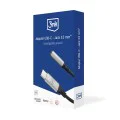 3mk - Адаптер за аудио кабел - USB-C към 3.5 мм жак, DAC чип, алуминий - сив