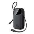 Външна батерия EnerFill FC31 Qpow 3 (E0028D00) - Baseus - USB-C/Lightning кабели, 20000mAh, 45W - Космическо черно