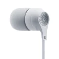 3mk - Кабелни слушалки - USB-C, дизайн за уши, вграден микрофон, дистанционно управление, висококачествен звук, 1.2 м - бели