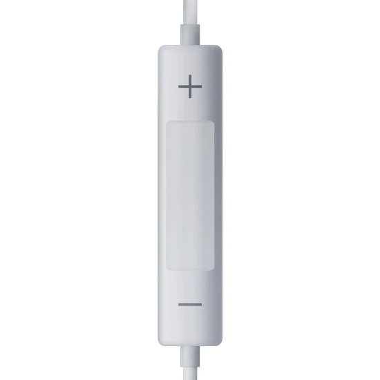 3mk - Кабелни слушалки - USB-C, дизайн за уши, вграден микрофон, дистанционно управление, висококачествен звук, 1.2 м - бели