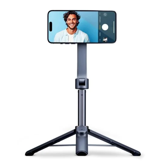 3mk - 2в1 селфи стик Hardy MagSelfie - с Bluetooth дистанционно, статив, регулируемо телескопично рамо - черен