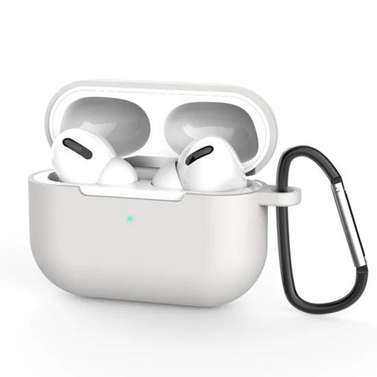 Калъф за AirPods Pro 3, гладък ултратънък материал - Techsuit - силиконов калъф - светло Сив