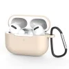 Калъф за AirPods Pro 3, гладък ултратънък материал - Techsuit - силиконов калъф - кремав