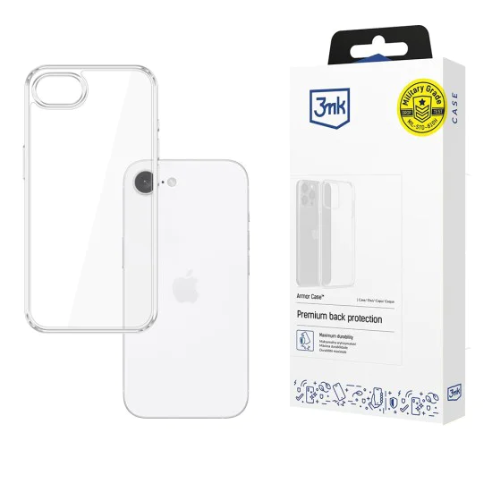Калъф за iPhone 16e - 3mk - Armor Case - Прозрачен