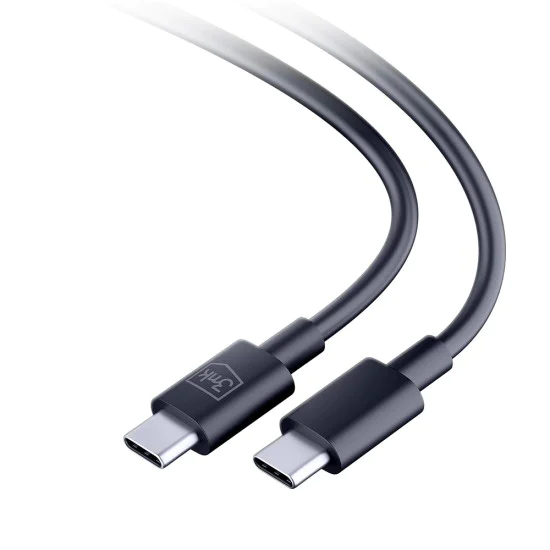 3mk - Кабел за данни Hyper - UBS-C към USB-C, 100W, 5A, 1.2 м - Черен