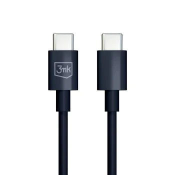 3mk - Кабел за данни Hyper - UBS-C към USB-C, 100W, 5A, 1.2 м - Черен