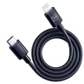 3mk - Кабел за данни Hyper - USB-C към Lightning, 20W, 5A, 1.2 м - Черен