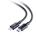 3mk - Кабел за данни Hyper - USB-C към Lightning, 20W, 5A, 1.2 м - Черен