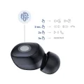 3mk - Безжични слушалки FlowBuds - Bluetooth V5.3, Hi-Fi качество на звука, пасивно шумопотискане, сензорно управление - Черни