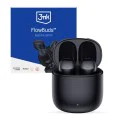 3mk - Безжични слушалки FlowBuds - Bluetooth V5.3, Hi-Fi качество на звука, пасивно шумопотискане, сензорно управление - Черни