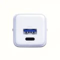 3mk - Зарядно за стена Hyper - USB-A, USB-C, GaN технология, QC4 + PD, 20W - Бяло