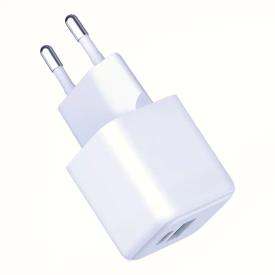 3mk - Зарядно за стена Hyper - USB-A, USB-C, GaN технология, QC4 + PD, 20W - Бяло