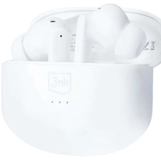 3mk - Безжични слушалки LifePods - Bluetooth V5.3, ANC технология, Touch Control - Бели