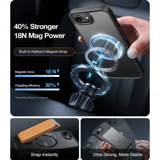 Калъф за iPhone 17 Pro Max - Torras - Guardian Magnetic Series - Прозрачен