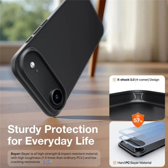Калъф за iPhone 17 Air - Torras - SlimFit MagSafe Series - Черен