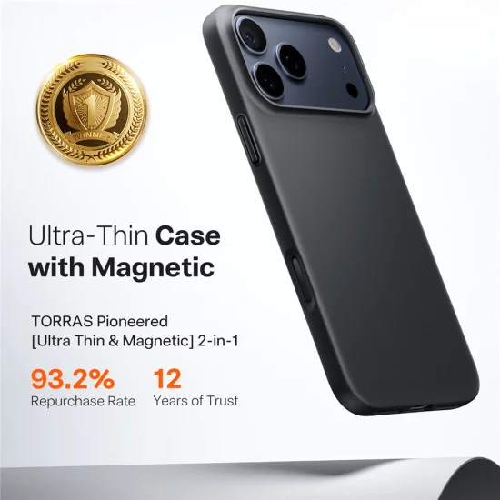 Калъф за iPhone 17 Pro - Torras - SlimFit MagSafe Series - Черен