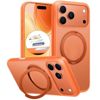 Калъф за iPhone 17 Pro Max - Torras - Ostand Pro MagSafe Series - Оранжев