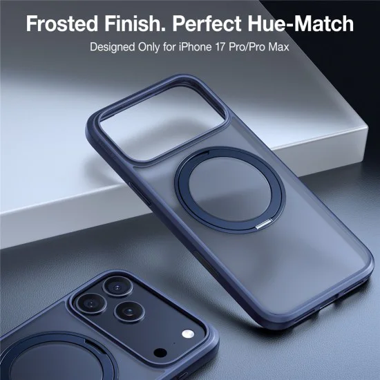Калъф за iPhone 17 Pro - Torras - Ostand Pro MagSafe Series - Син