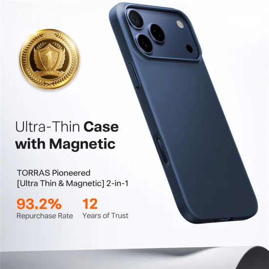 Калъф за iPhone 17 Pro Max - Torras - SlimFit MagSafe Series - Тъмно Син