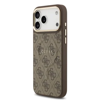 Калъф за iPhone 17 Pro Max - Guess - Hardcase 4G Classic MagSafe (GUHMP17XP4MSEGCW) - Кафяв